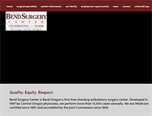 Tablet Screenshot of bendsurgery.com
